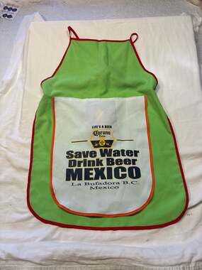 Vintage Corona Extra Beer Mexico Novelty BBQ Apron with Hidden Gag